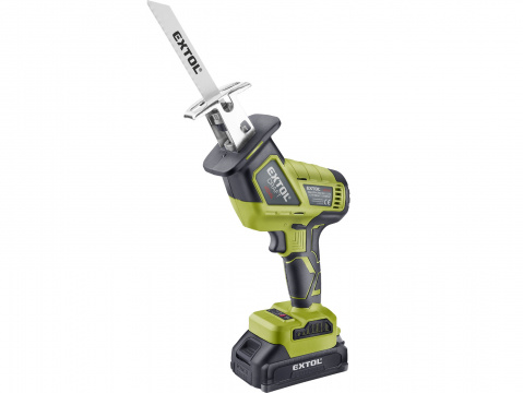 EXTOL CRAFT pila ocaska jednoruční aku, BRUSHLESS, 20V Li-ion, 2Ah 402454