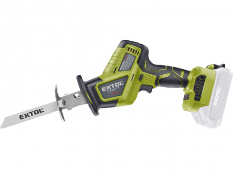 EXTOL CRAFT pila ocaska jednoruční aku, BRUSHLESS, 20V Li-ion, bez baterie a nabíječky
