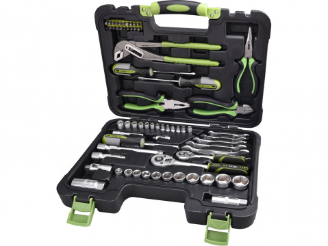 EXTOL CRAFT sada nářadí 65ks, 1/4", 3/8", CrV 6598