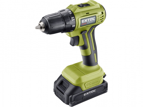 EXTOL CRAFT vrtací šroubovák aku, BRUSHLESS, 20V Li-ion, 2×2Ah 402450