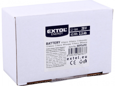 EXTOL ENERGY baterie 20V Li-ion, 2,5Ah 8895690