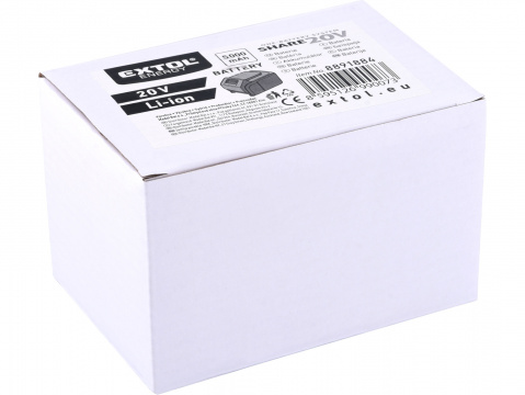 EXTOL ENERGY baterie akumulátorová SHARE20V, 5000mAh 8891884