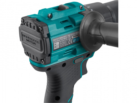 EXTOL INDUSTRIAL Aku vrtací šroubovák s příklepem, 70Nm, bezuhlíkový, SHARE20V, 2x 2Ah