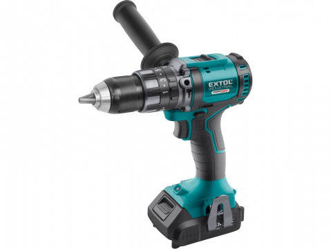 EXTOL INDUSTRIAL Aku vrtací šroubovák s příklepem SHARE20V, 20V Li-ion, 2000mAh 8791802
