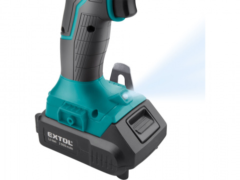 EXTOL INDUSTRIAL Aku vrtací šroubovák s příklepem SHARE20V, 20V Li-ion, 2000mAh 8791802