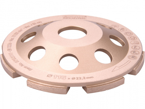 EXTOL INDUSTRIAL kotouč diamantový brusný dvouřadý, O 125x22,2mm