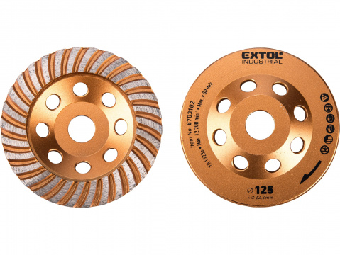EXTOL INDUSTRIAL kotouč diamantový brusný lamelový, O 125x22,2mm 8703102