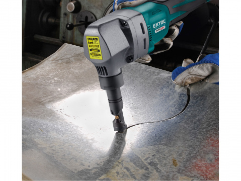 EXTOL INDUSTRIAL nůžky na plech, prostřihovačky aku SHARE20V, bez baterie a nabíječky