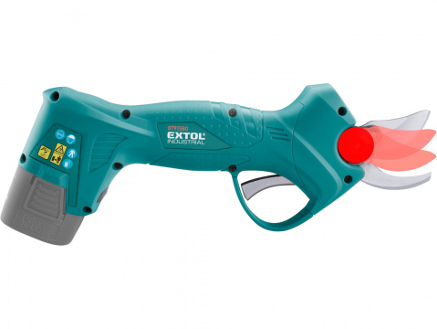 EXTOL INDUSTRIAL nůžky zahradnické aku, 16V Li-ion, bez baterie a nabíječky 8791580T