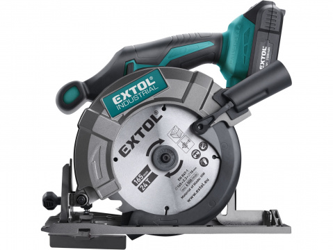 EXTOL INDUSTRIAL pila kotoučová aku SHARE20V, 165mm, BRUSHLESS, 20V Li-ion, 2000mAh