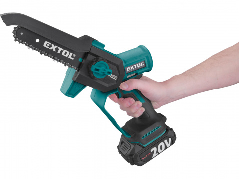 EXTOL INDUSTRIAL pila řetězová aku jednoruční SHARE20V, 13cm, BRUSHLESS, 2Ah