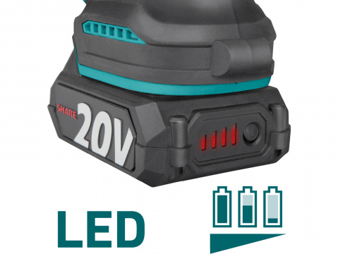 EXTOL INDUSTRIAL pila řetězová aku jednoruční SHARE20V, 13cm, BRUSHLESS, 2Ah