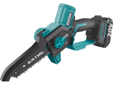 EXTOL INDUSTRIAL pila řetězová aku jednoruční SHARE20V, 13cm, BRUSHLESS, 2Ah