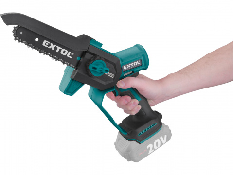 EXTOL INDUSTRIAL pila řetězová aku jednoruční SHARE20V, 13cm, BRUSHLESS, bez baterie