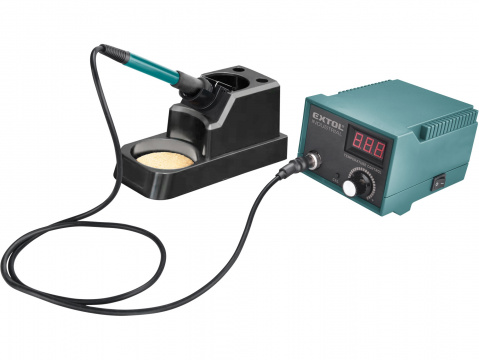 EXTOL INDUSTRIAL stanice pájecí s LCD a elektronickou regulací teploty a kalibrací 8794520