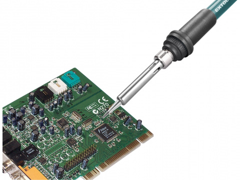 EXTOL INDUSTRIAL stanice pájecí s LCD a elektronickou regulací teploty a kalibrací 8794520