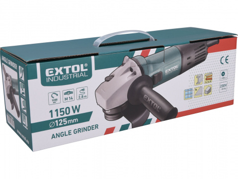 EXTOL INDUSTRIAL úhlová bruska 125mm, 1150W