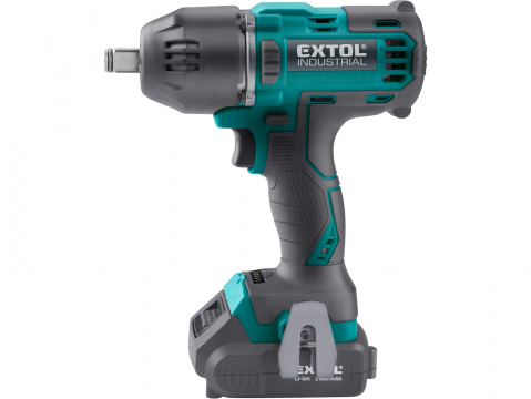EXTOL INDUSTRIAL utahovák rázový 1/2" aku SHARE20V, 20V Li-ion, 400Nm, 2000mAh 8791812