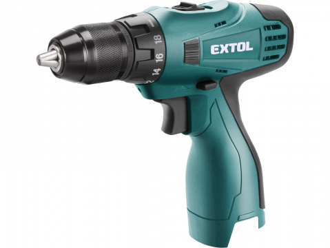 EXTOL INDUSTRIAL vrtací šroubovák aku, 16,6V MAX Li-ion, bez baterie a nabíječky