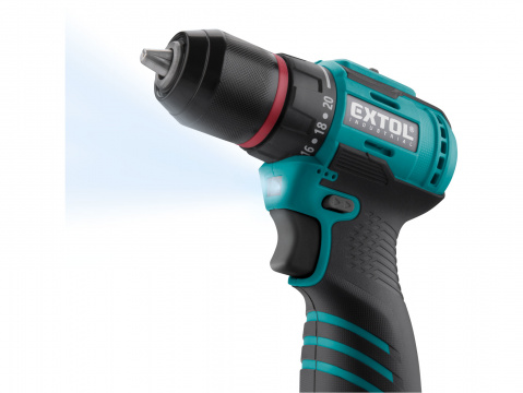 EXTOL INDUSTRIAL vrtací šroubovák aku, BRUSHLESS, 16V Li-ion, 2×2Ah 8791152