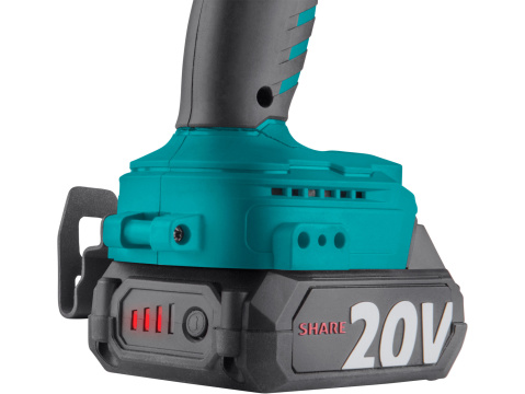 EXTOL INDUSTRIAL vrtací šroubovák aku s příklepem SHARE20V, 70Nm, BRUSHLESS, 2Ah 8791806