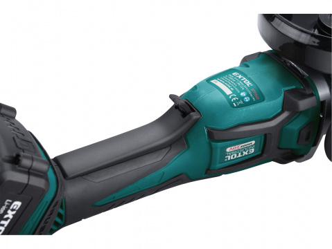 EXTOL INDUSTRY bruska úhlová aku SHARE20V, 125mm, 20V Li-ion, BEZ BATERIE A NABÍJEČKY