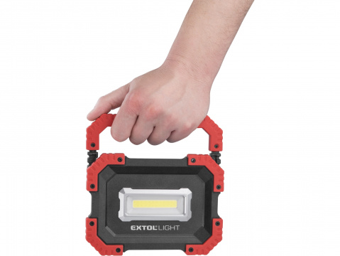 EXTOL LIGHT reflektor LED, 1000lm, USB nabíjení s powerbankou, Li-ion 43272