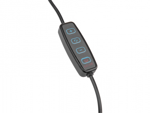 EXTOL LIGHT Stolní lupa s osvětlením, 5x zvětšení, osvětlení 2400 lm, USB napájení, černá