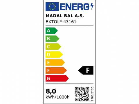 EXTOL LIGHT Stolní lupa s osvětlením, 5x zvětšení, osvětlení 2400 lm, USB napájení, bílá
