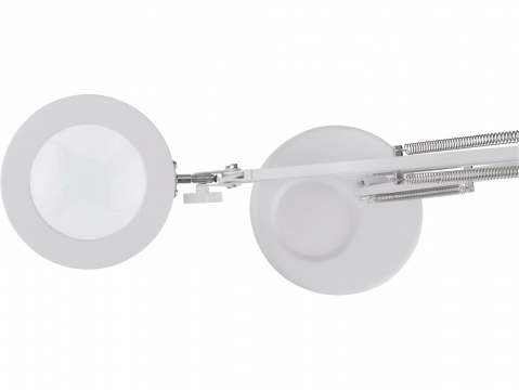 EXTOL LIGHT Stolní lupa s osvětlením, 5x zvětšení, osvětlení 2400 lm, USB napájení, bílá