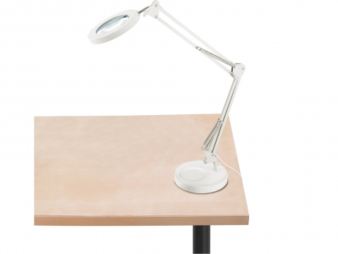 EXTOL LIGHT Stolní lupa s osvětlením, 5x zvětšení, osvětlení 2400 lm, USB napájení, bílá