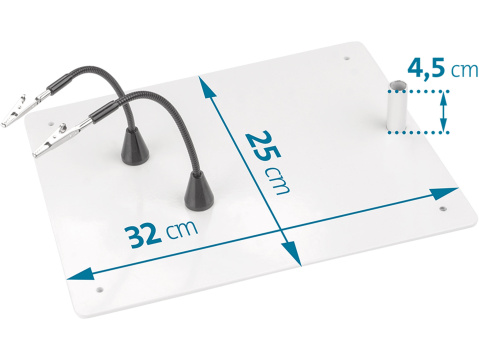 EXTOL LIGHT základna pro stolní lupu s držáky 43162A