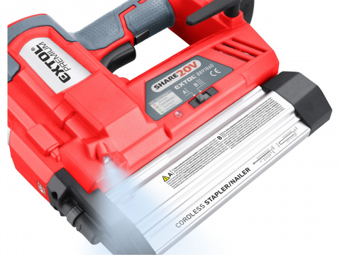 EXTOL PREMIUM  aku hřebíkovačka/sponkovačka SHARE20V, 20V Li-ion, 2000mAh