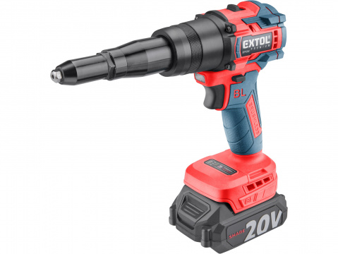 EXTOL PREMIUM Aku nýtovací pistole SHARE20V, BRUSHLESS, 2Ah 8891868