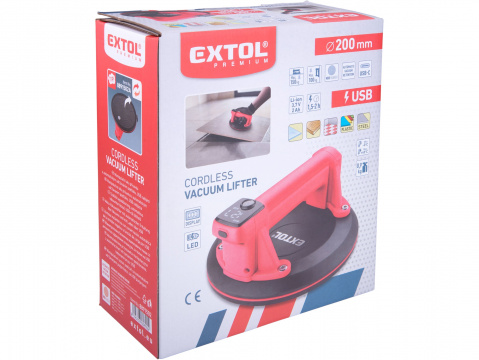 EXTOL PREMIUM Aku přísavka s automatickým udržováním podtlaku