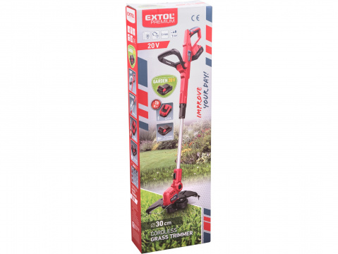 EXTOL PREMIUM  aku strunová sekačka nová aku, 30cm, GARDEN20V, 20V Li-ion, 2000mAh