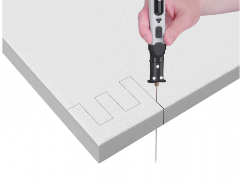 EXTOL PREMIUM Aku tavná řezačka na polystyren - pájka, USB nabíjecí 8891504