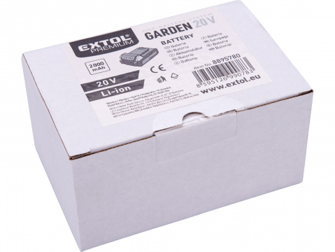 EXTOL PREMIUM baterie akumulátorová GARDEN20V, Li-ion, 2000mAh