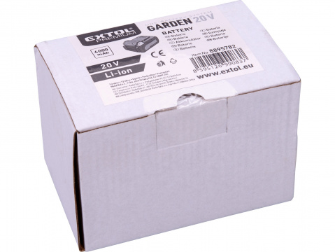 EXTOL PREMIUM baterie akumulátorová GARDEN20V, Li-ion, 4000mAh