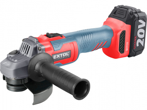 EXTOL PREMIUM bruska úhlová aku SHARE20V, 125mm, BRUSHLESS, 4Ah 8891838