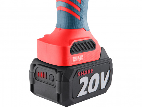 EXTOL PREMIUM bruska úhlová aku SHARE20V, 125mm, BRUSHLESS, 4Ah 8891838