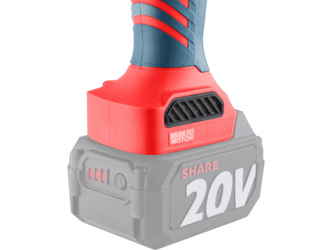 EXTOL PREMIUM bruska úhlová aku SHARE20V, 125mm, BRUSHLESS, bez baterie a nabíječky