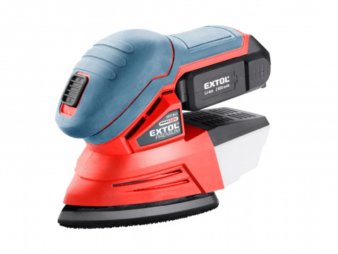 EXTOL PREMIUM bruska vibrační delta aku SHARE20V, 20V Li-ion, 2000mAh 8891844