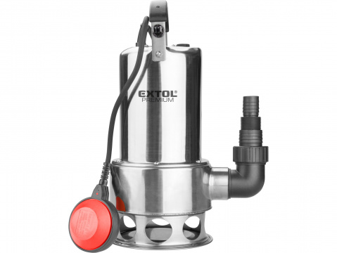 EXTOL PREMIUM čerpadlo ponorné kalové, nerezové tělo, 1100W, 1600l/h, 15m kabel 8895016