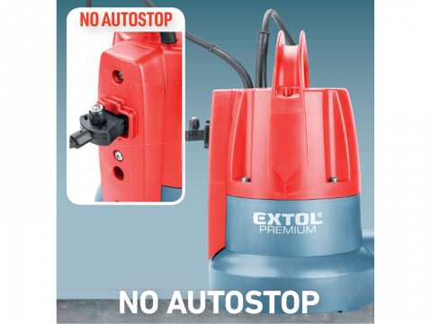 EXTOL PREMIUM čerpadlo ponorné, pro čerpání do sucha, 400W 8895014