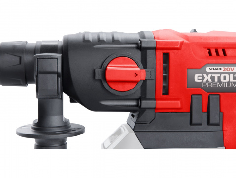 EXTOL PREMIUM kladivo vrtací aku SHARE20V, SDS plus, 20V Li-ion, bez baterie a nabíječky
