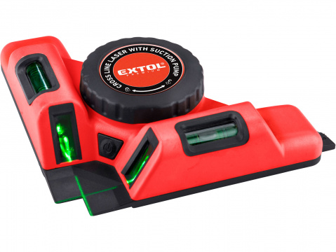 EXTOL PREMIUM laser zelený-úhelník 90°, s elektr. přísavným modulem 8823303
