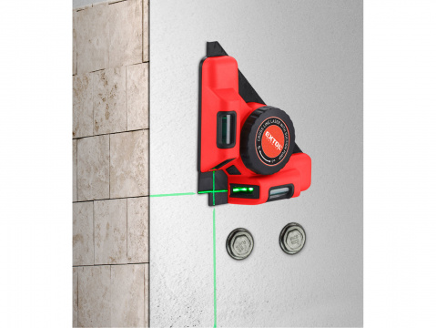 EXTOL PREMIUM laser zelený-úhelník 90°, s elektr. přísavným modulem 8823303