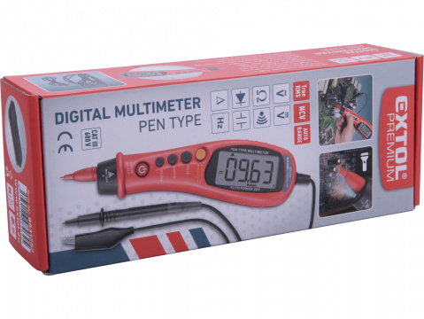 EXTOL PREMIUM multimetr digitální, tužka, True RMS, automatická volba rozsahů