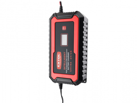 EXTOL PREMIUM Nabíječka baterií, autonabíječka řízená mikroprocesorem, 12V/6V, 8A 8897303